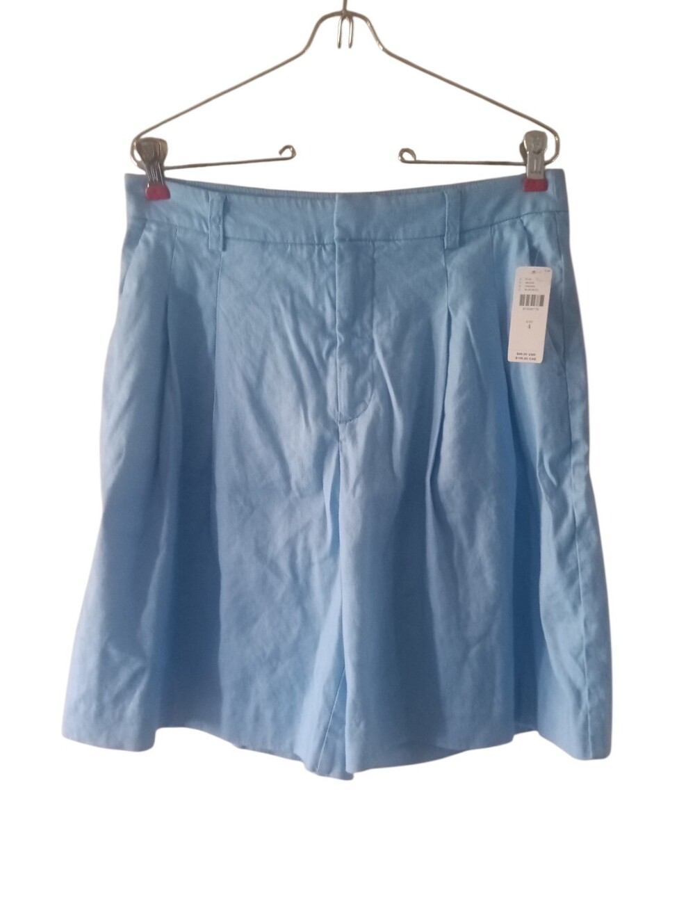 Anthropologie Maeve "The Avery" Pleated Trouser Shorts Blue Size 4 NWT